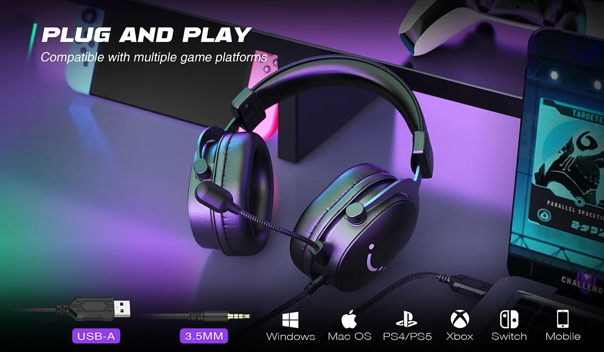 "FIFINE Gaming Headphones Mixer-H9 – Immersive Audio and Comfort for PC, Mac, and Consoles"