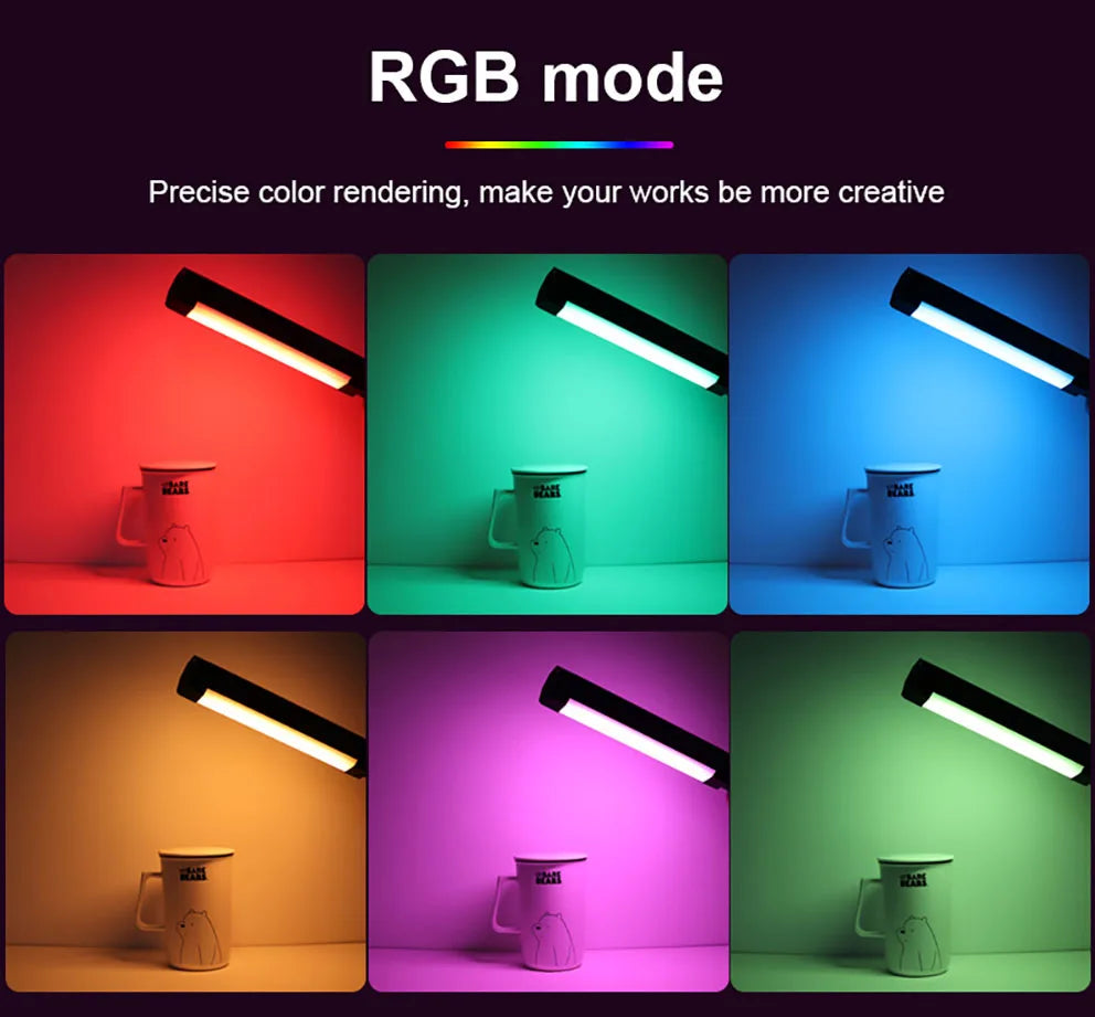 V8 Portable RGB Video Light Gamer Lamp 2000mAh