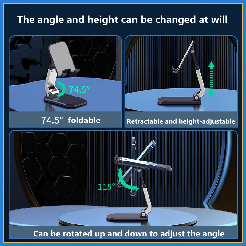 Foldable ABS Desktop Mobile Phone Stand For iPad