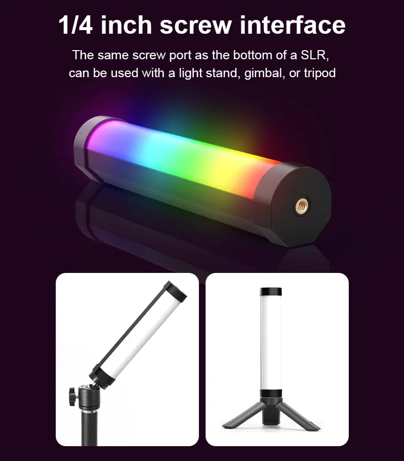 V8 Portable RGB Video Light Gamer Lamp 2000mAh