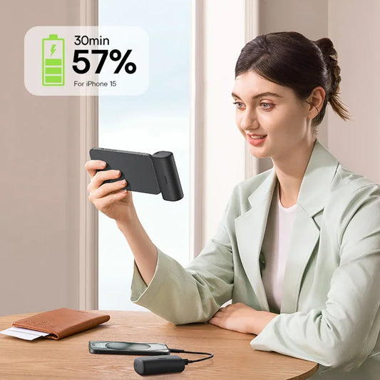 Baseus Mini Power Bank 20W 5000mAh – Fast and Portable Charging for iPhone 15 Pro Max, Samsung, and Xiaomi