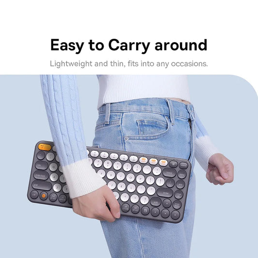 "Baseus K01 Wireless Keyboard – Slim, Silent and Versatile for MacBook, iPad, PC and Laptop"