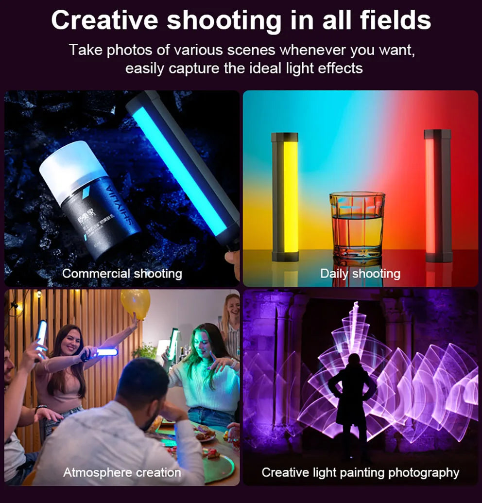 V8 Portable RGB Video Light Gamer Lamp 2000mAh