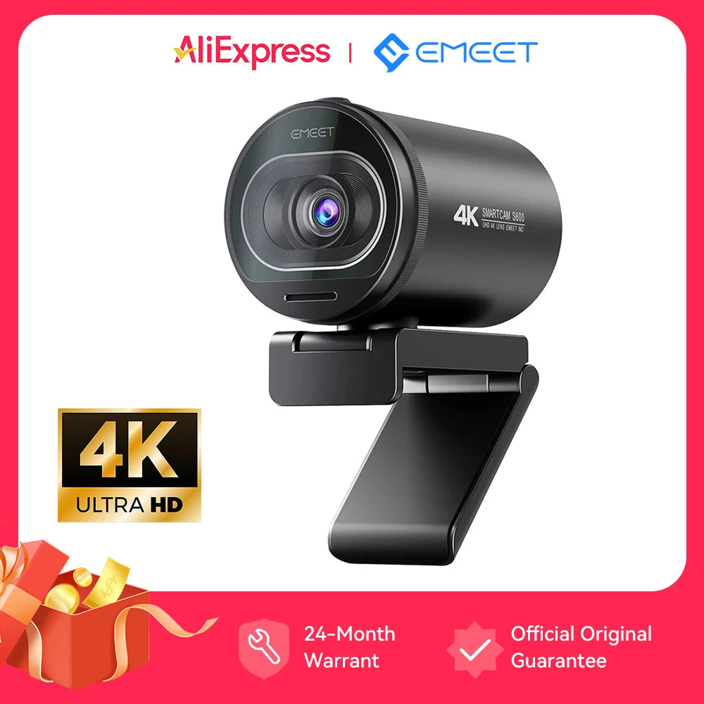 Webcam 4K Streaming Web Camera 1080P 60FPS