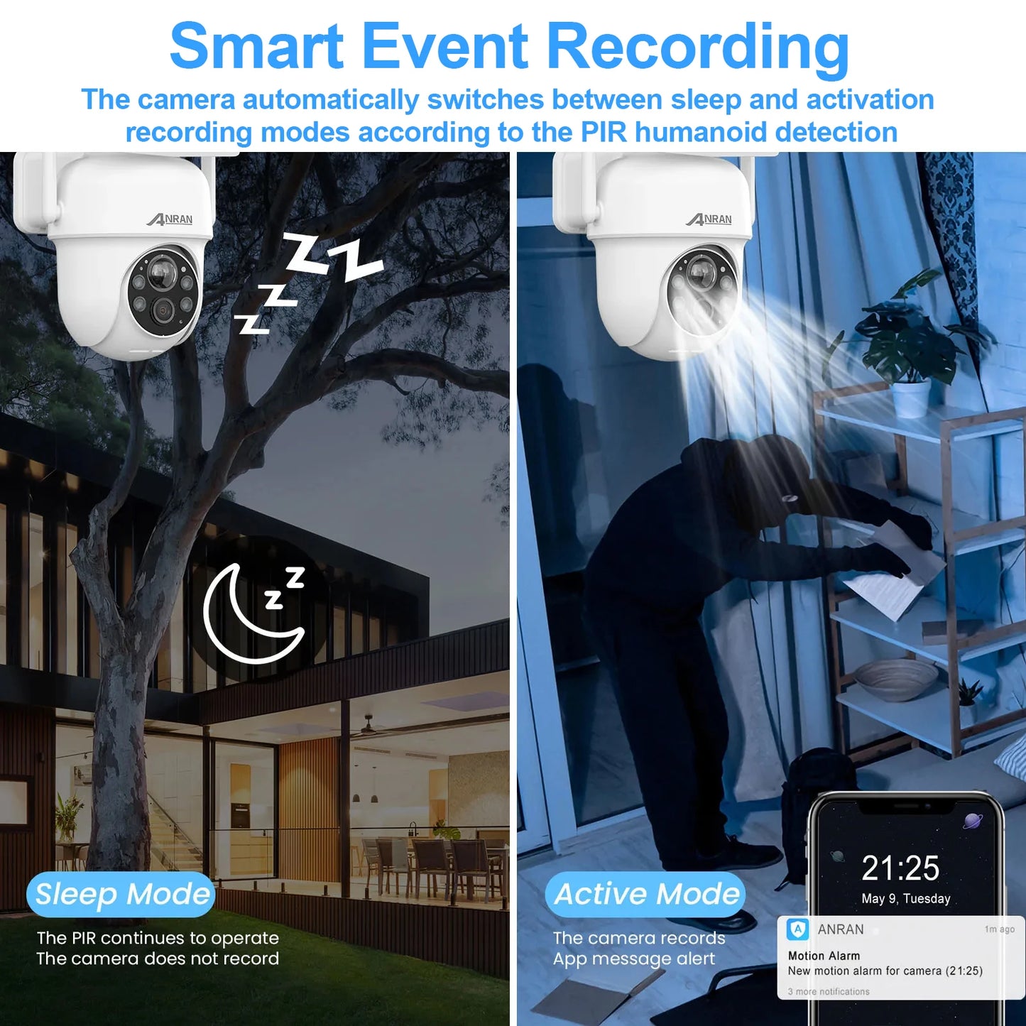 Solar Wireless Security Camera 3MP Outdoor